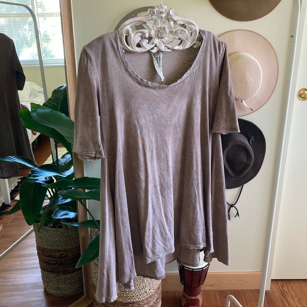 Mineral Washed Free People t-shirt dress